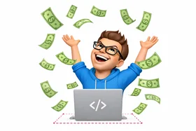 Ilustrație cu un web designer frustrat în fața laptopului, cu aburi ieșind din urechi